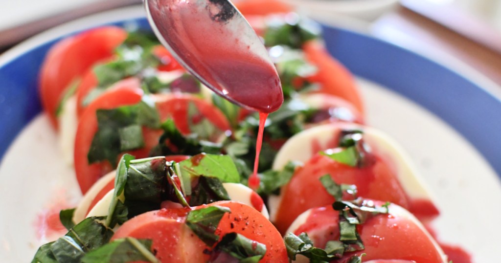 drizzle of blackberry vinaigrette