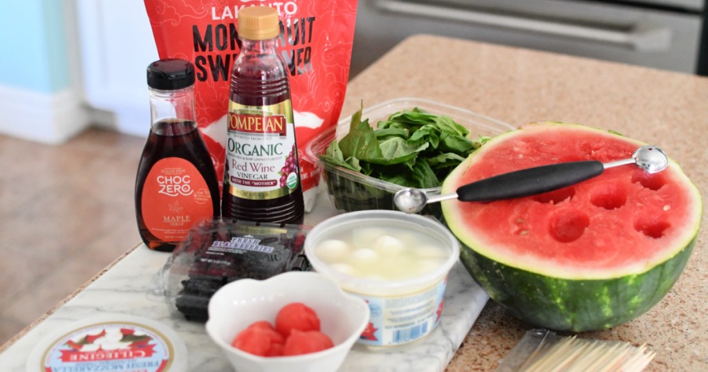 ingredients for keto watermelon caprese