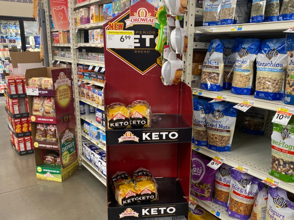 bread display at store