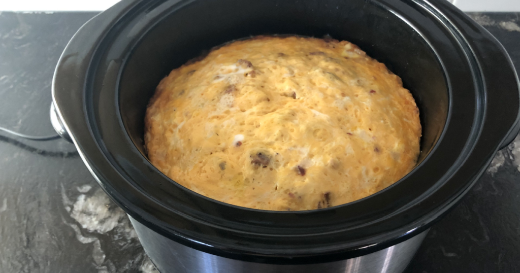 keto slow cooker breakfast casserole in the Crockpot