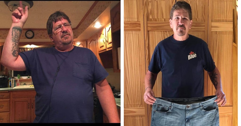 Keto success story side by side