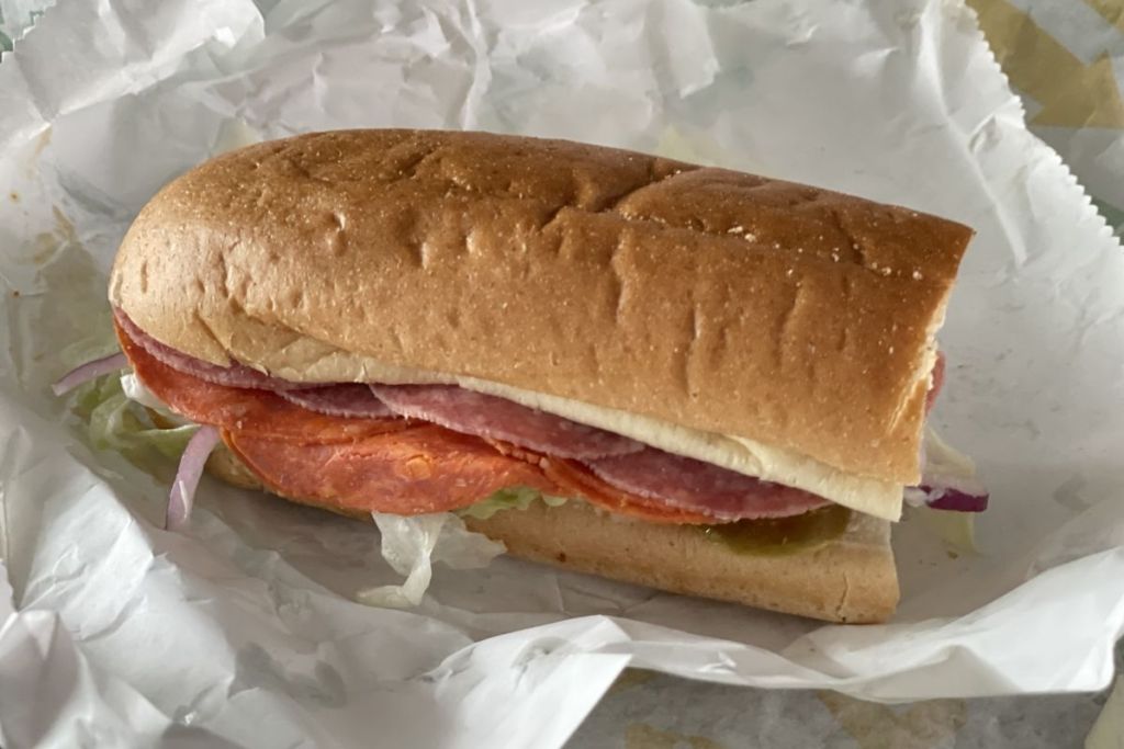Subway sandwich with keto Hero bread