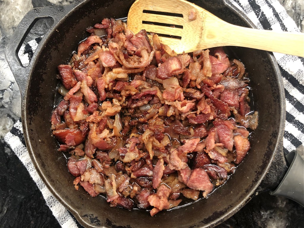 bacon ends and pieces cooked