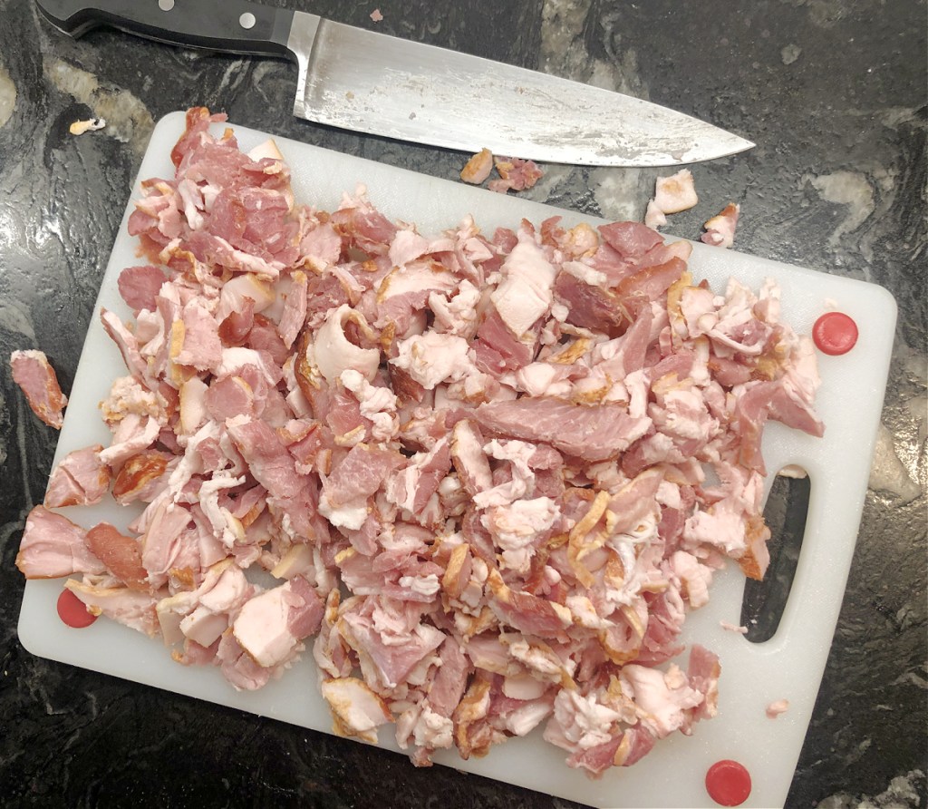 bacon ends and pieces roughly chopped