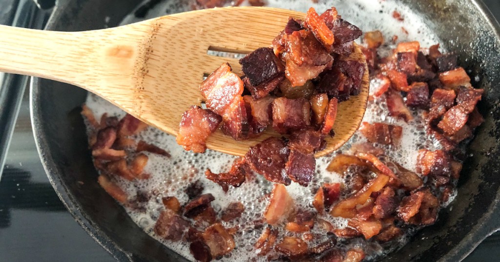 bacon ends and pieces cooked 