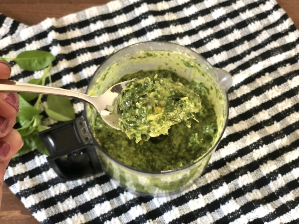 spoonful of pesto