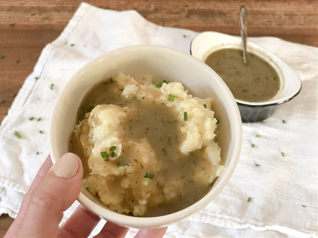 low carb mashed potatoes with gravy