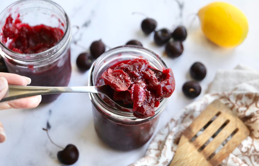 spoonful of sugar-free cherry pie filling 