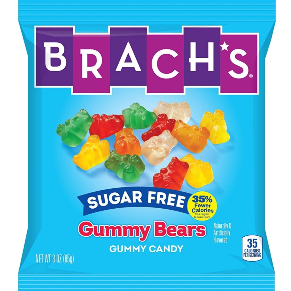 packaging from Brach's sugar free gummy bears