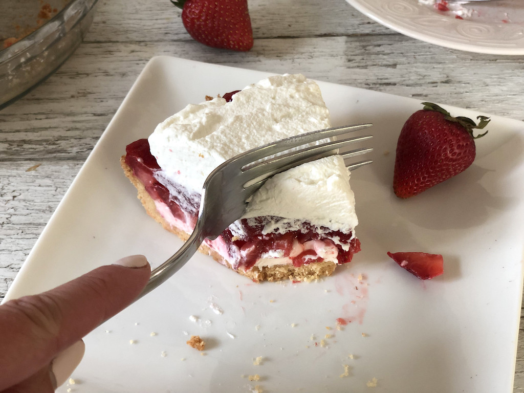 eating sugar free strawberry pie 