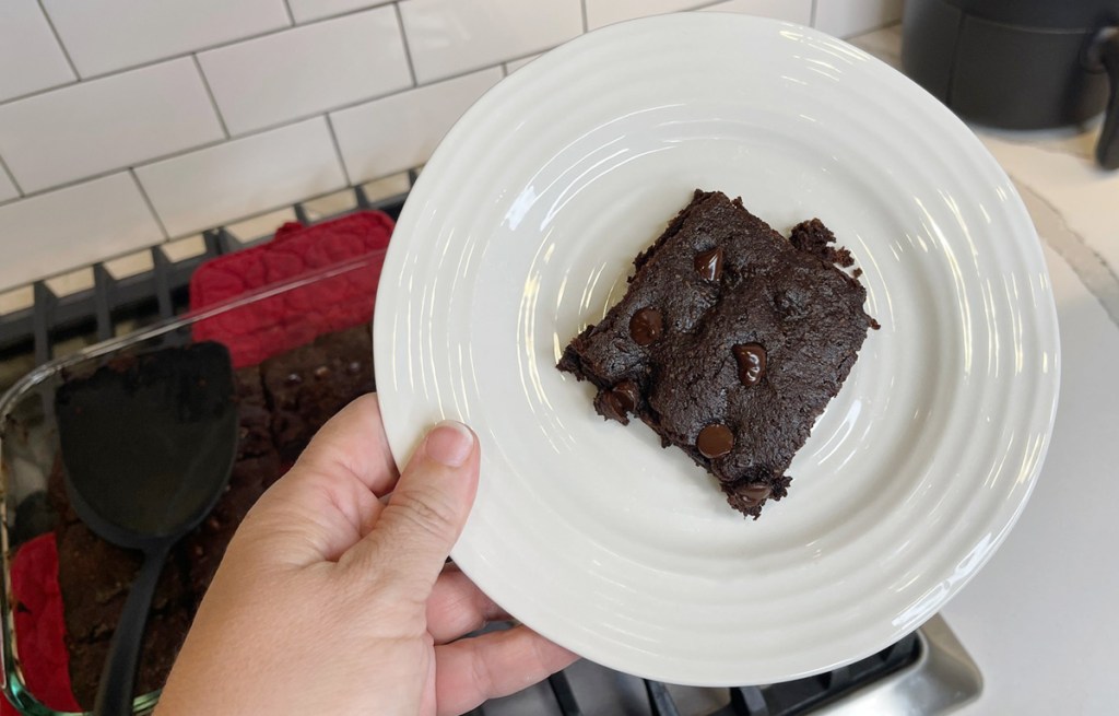 keto brownie on a plate