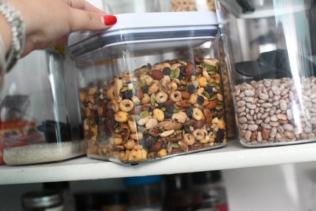 keto trail mix in pantry