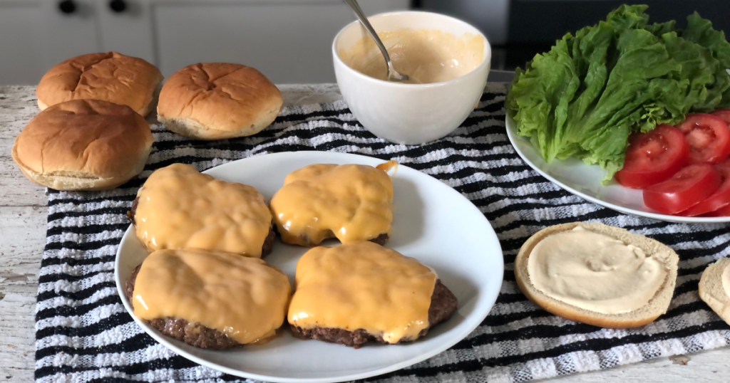 shake shack keto burger dupes on plate 