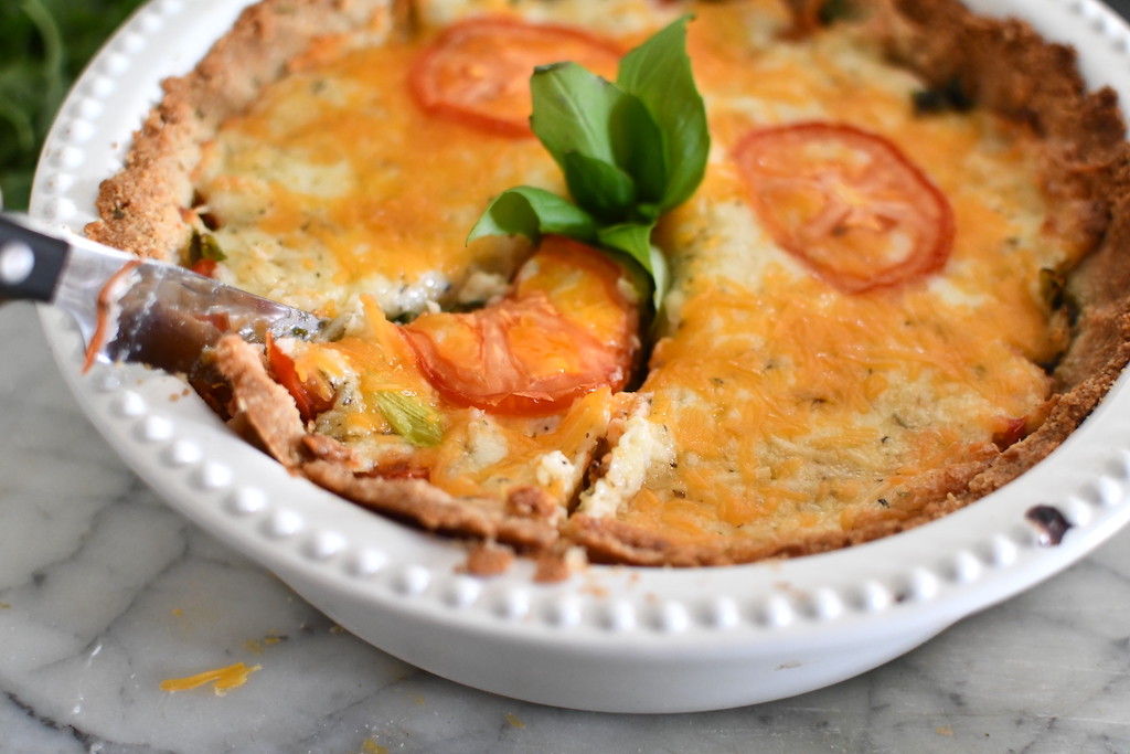 This Keto Tomato Pie is a Classic & So Yum | Hip2Keto Recipe