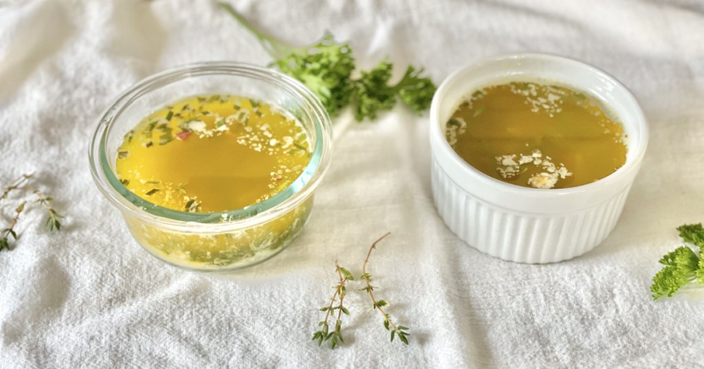 cowboy butter in glass dishes