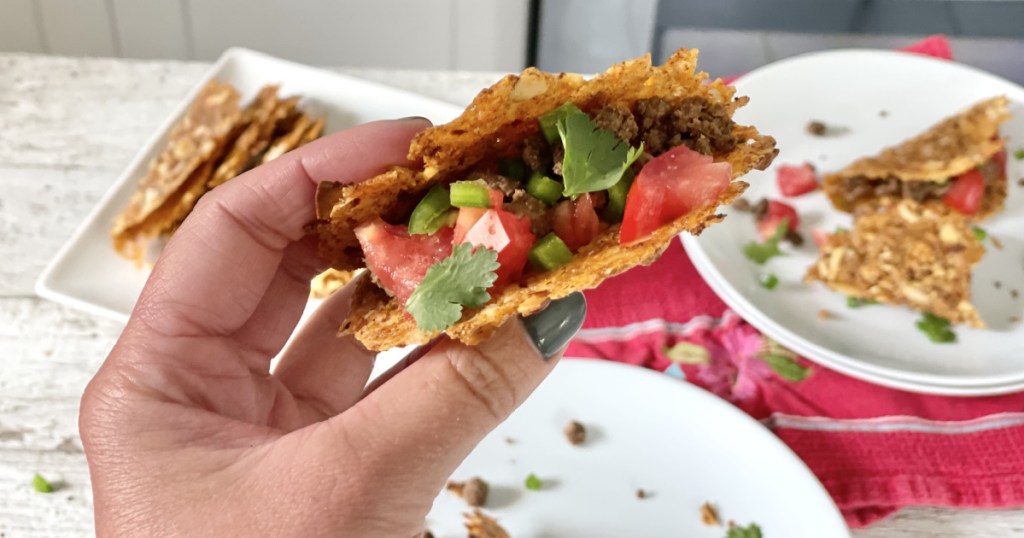 taco made with keto hard taco shells 