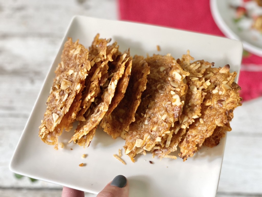 plate of keto hard taco shells 