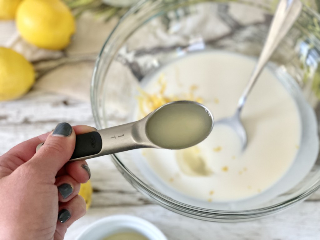 adding lemon juice to keto lemon fat bombs 