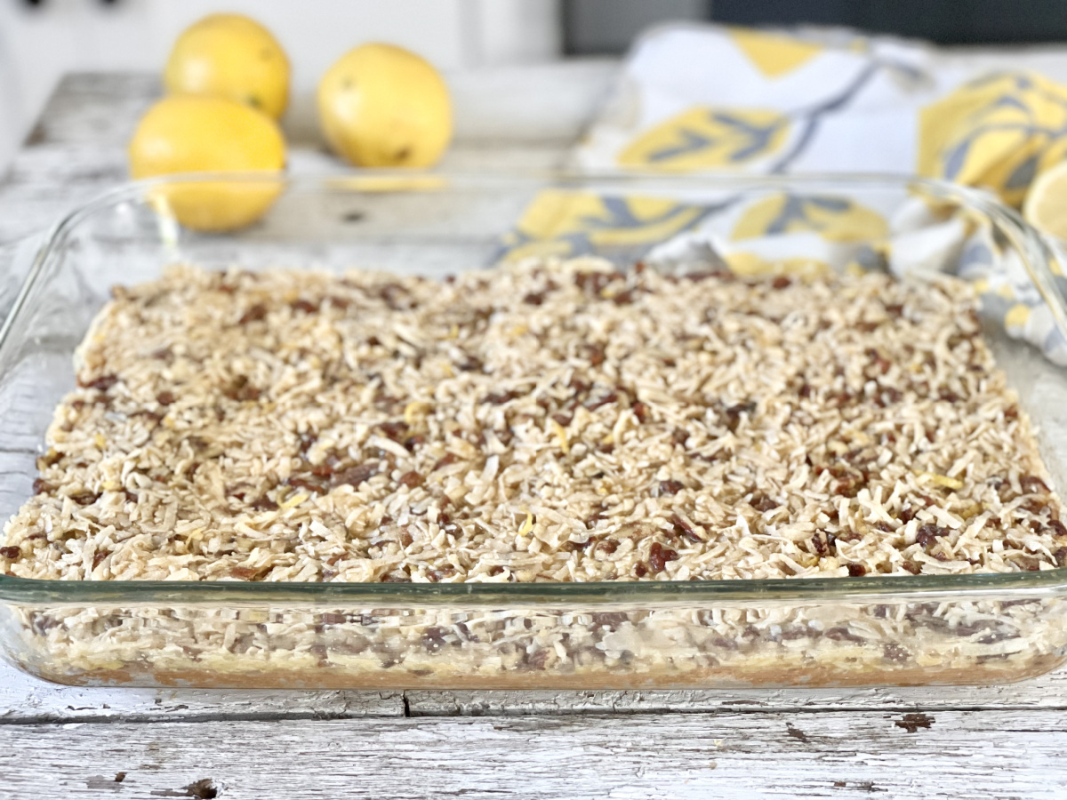 unbaked Keto coconut Lemon Bars