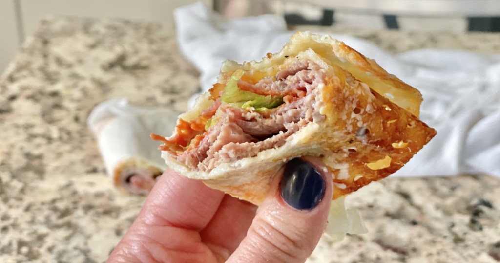 bite out of Keto Cheese Wrap