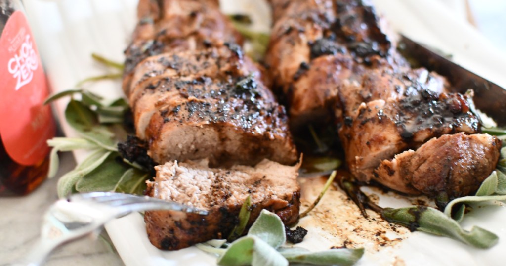 plated Keto Maple Pork Tenderloins