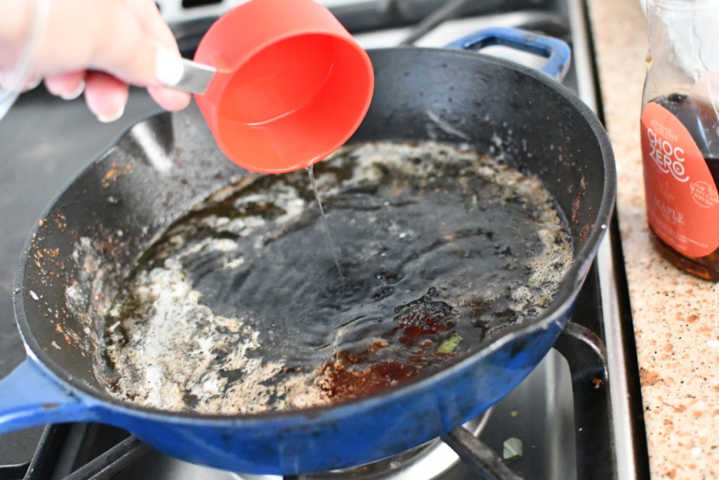 deglazing a skillet 