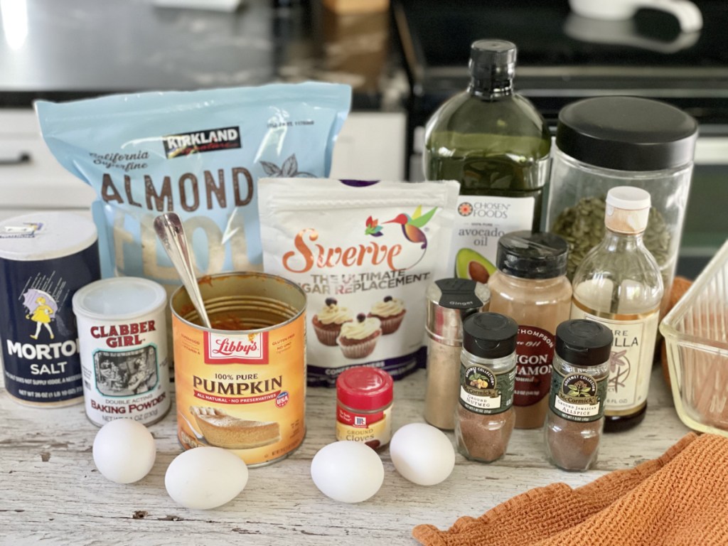 ingredients for keto pumpkin bread