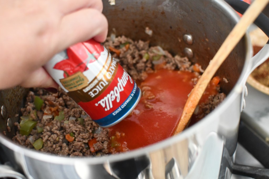 adding tomato juice to keto wendy's copycat chili