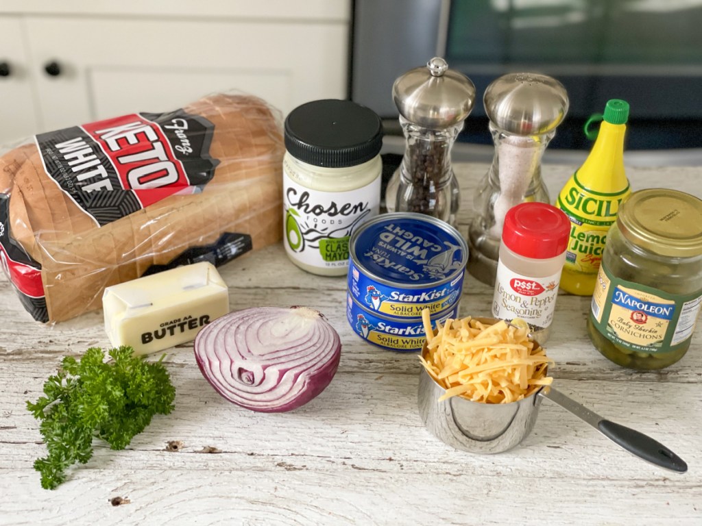 Keto Tuna Melt ingredients