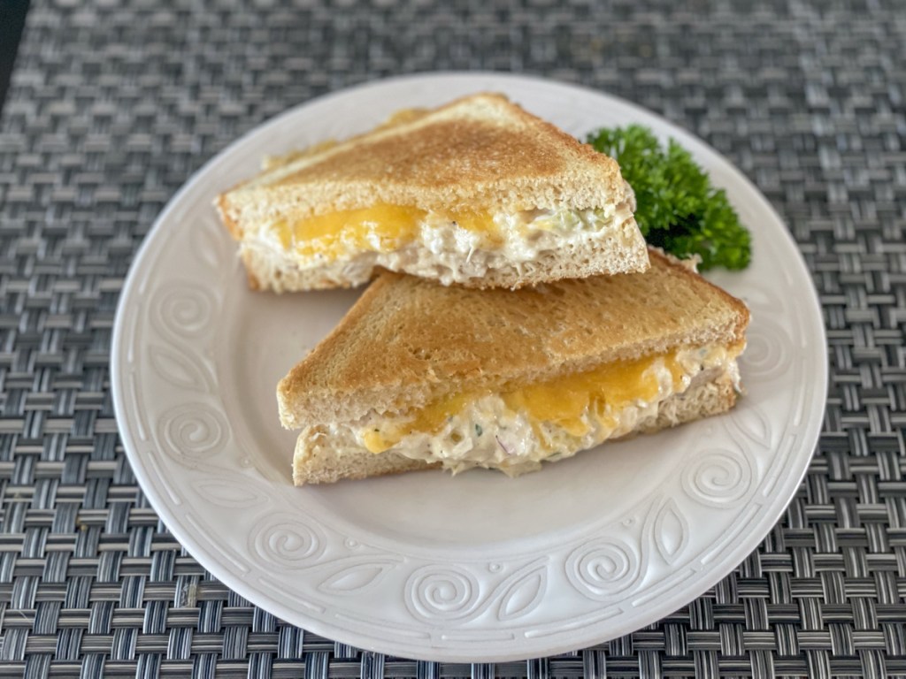 Keto Tuna Melt on a plate 