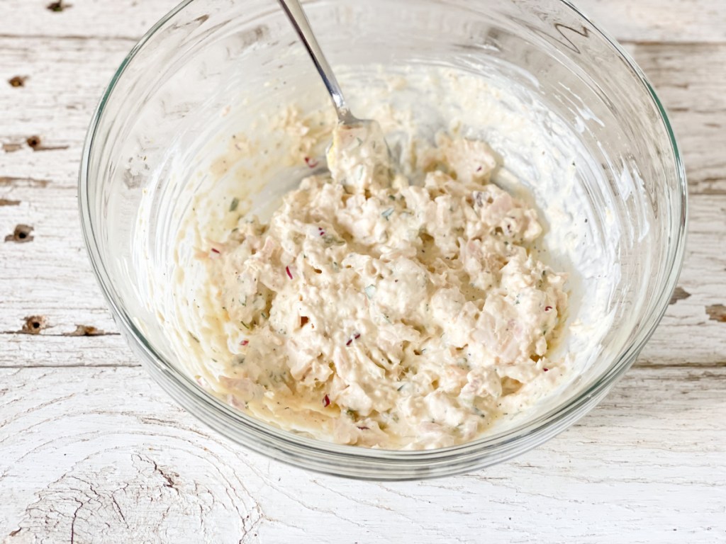 mixed up tuna salad for Keto Tuna Melt