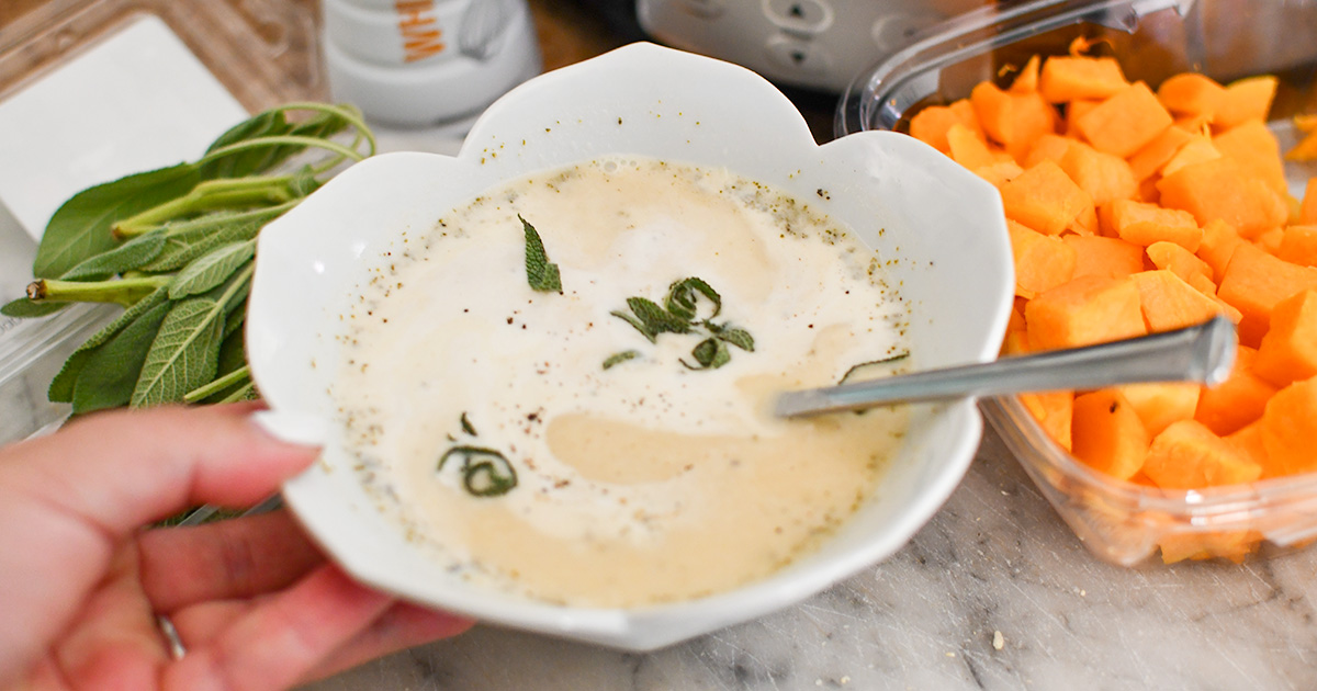 Cozy Up with Keto Crockpot Butternut Squash Soup | Hip2Keto Recipe
