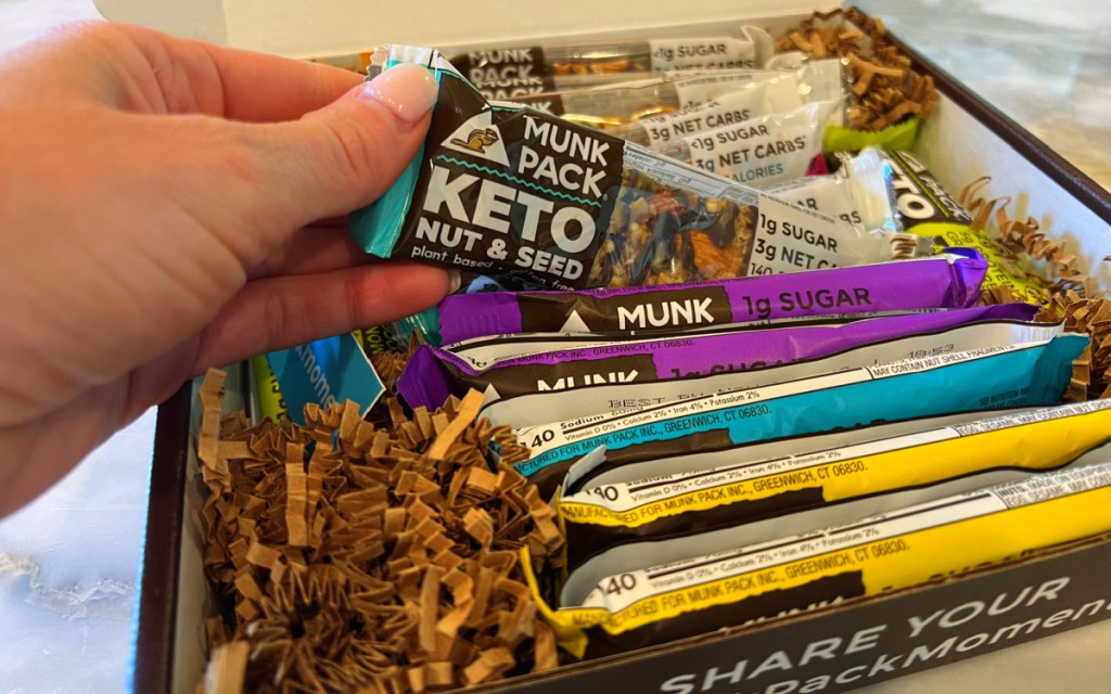 keto munk pack bars