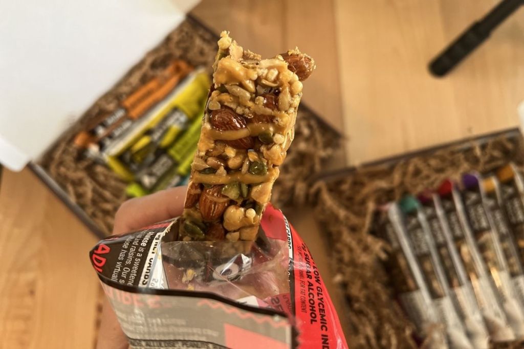open package of keto nut and seed bar