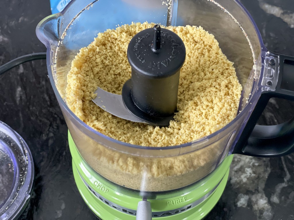 keto shake n bake keto chip crumbs in food processor 