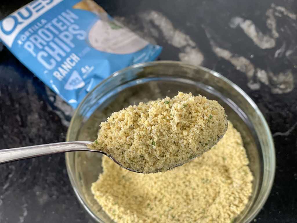 spoonful of keto shake n bake mix