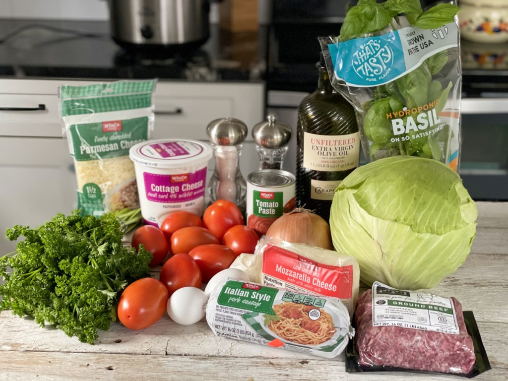 slow cooker low-carb lasagna ingredients 