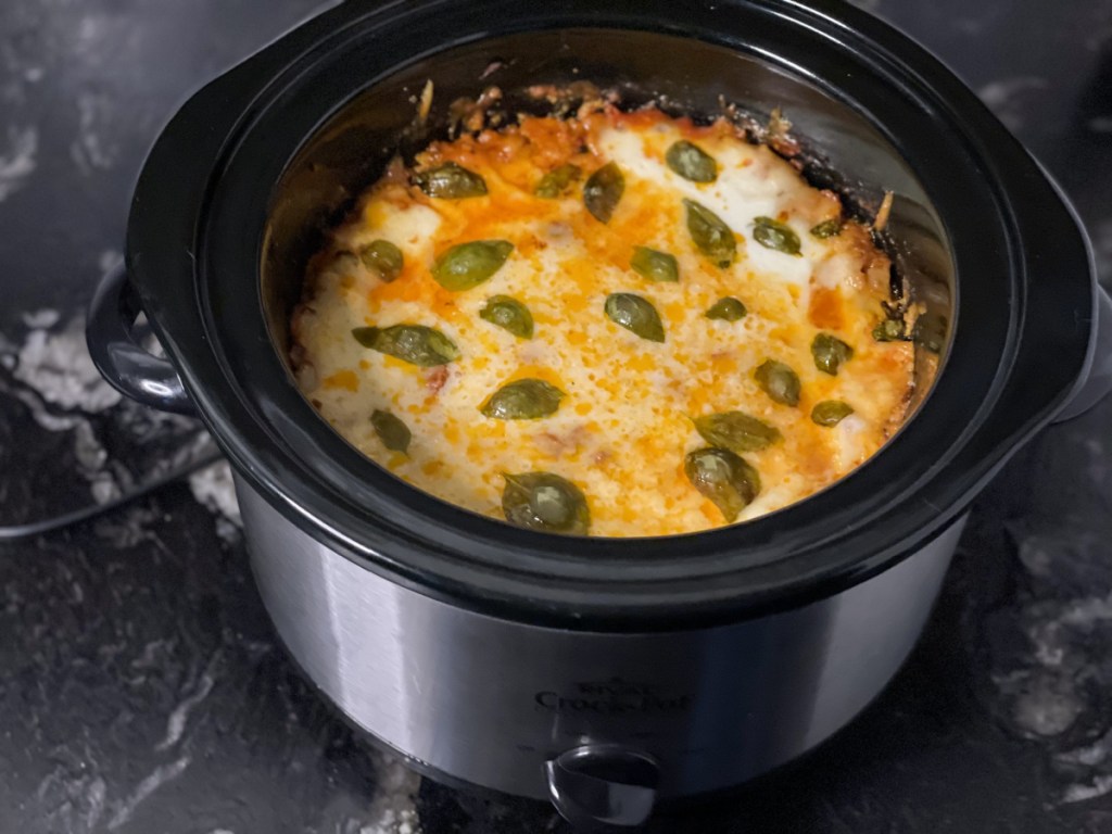 finished slow cooker low-carb lasagna