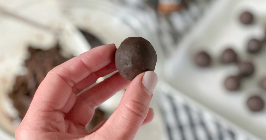 ball of keto brownie