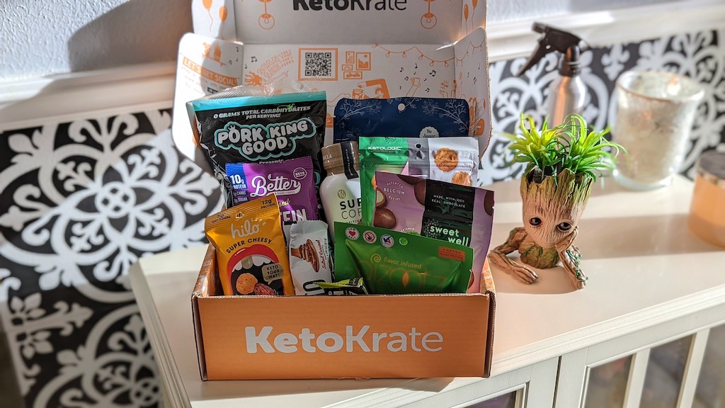 Keto Krate beside Groot figure