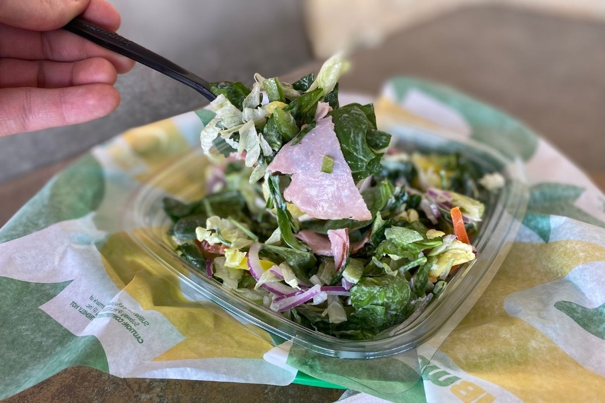 Subway keto salad - keto option if Subway low carb bread isn't available