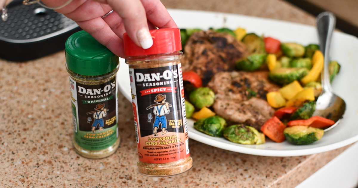 Keto Skillet Pork Chops & Veggies Using Dan-O's No-Sugar Seasoning