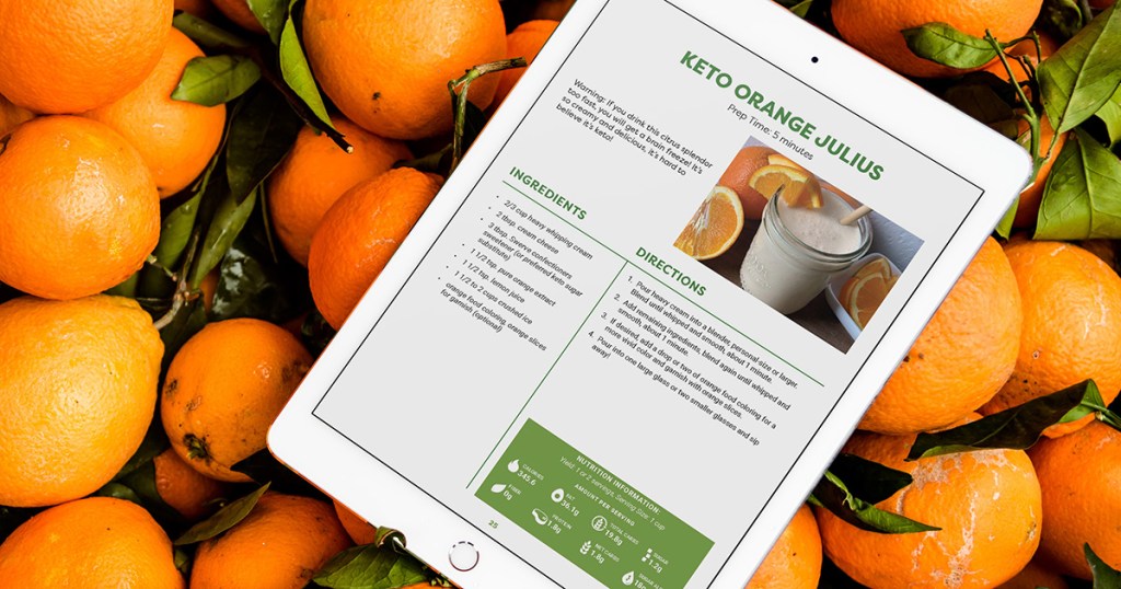 orange julius recipe on ipad from keto beginners meal plan 