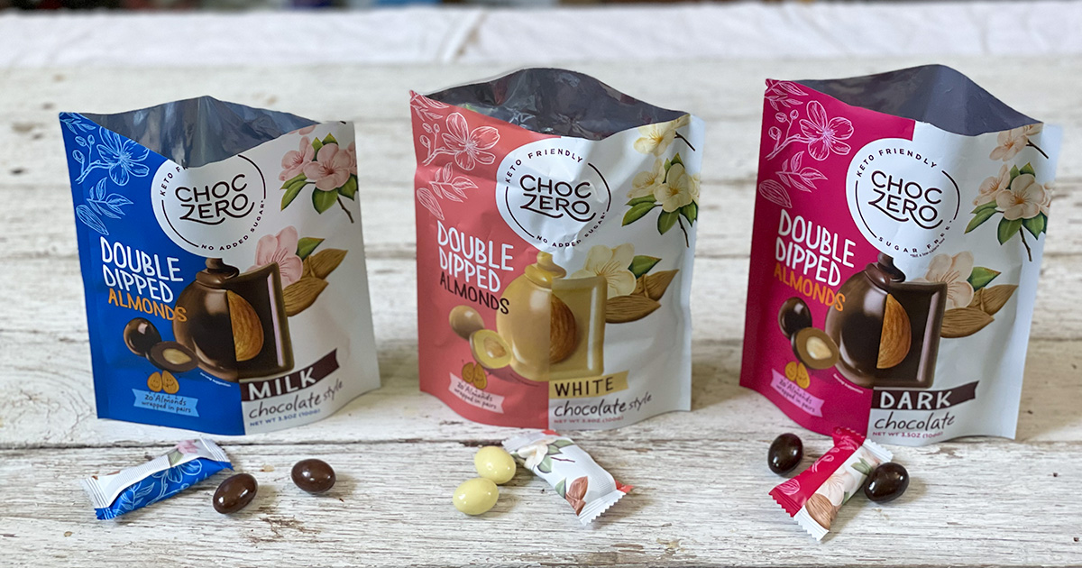 ChocZero Double Dipped Chocolate Covered Almonds - 3 New Flavors!