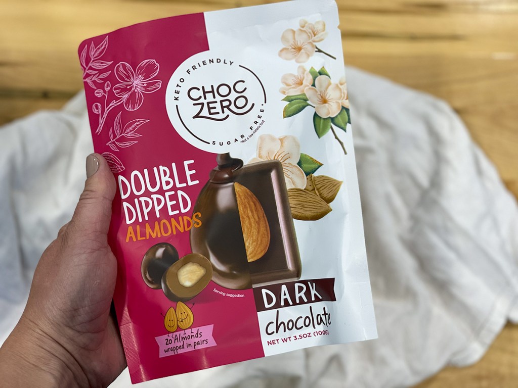 choczero double dipped dark chocolate almonds