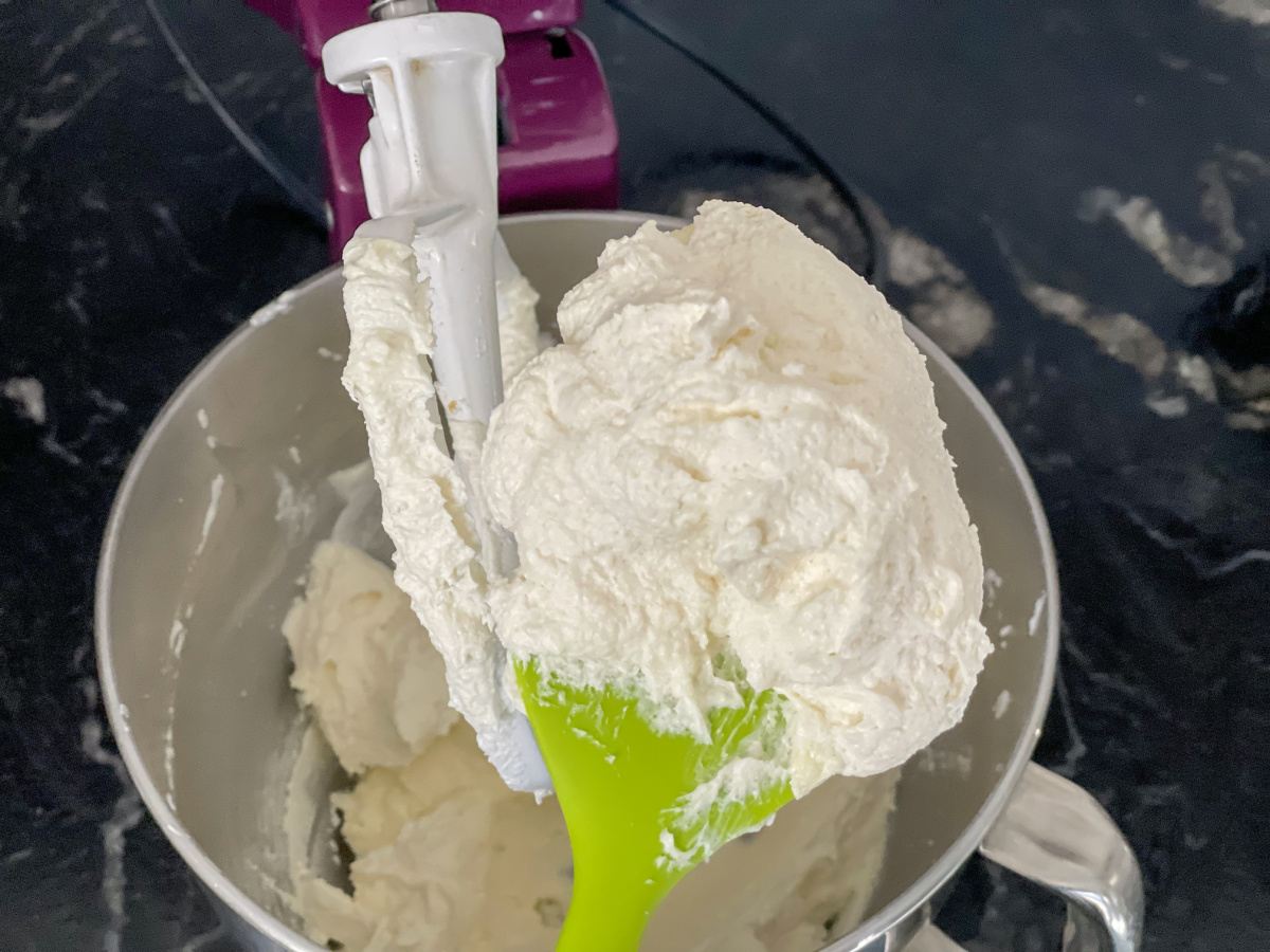 low carb pound cake batter in bowl