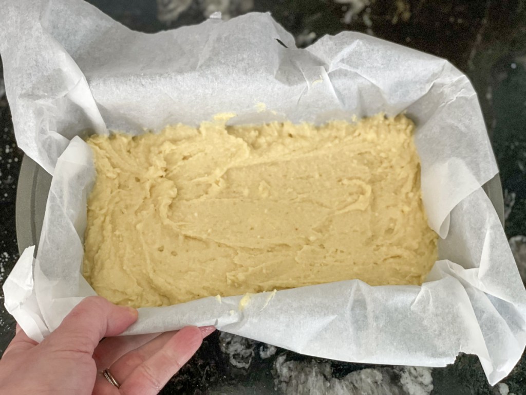 Keto lemon Pound Cake unbaked