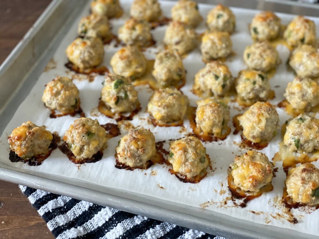 baked Keto Cream Cheese Sausage Balls