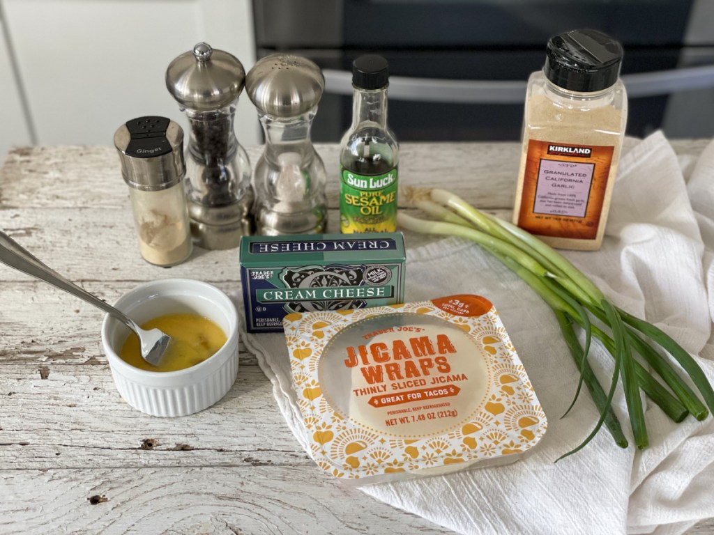 Keto Wontons with Jicama Wraps ingredients