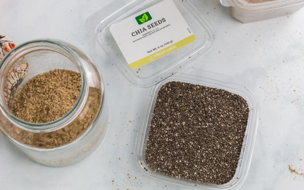 hemp hearts and chia seeds